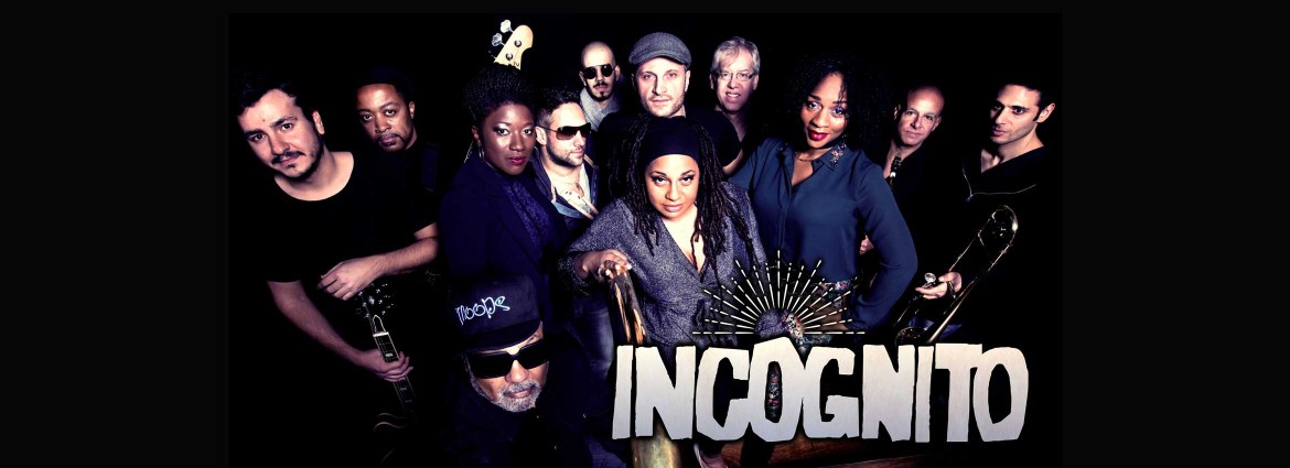 Overhead picture of band members of Incognito