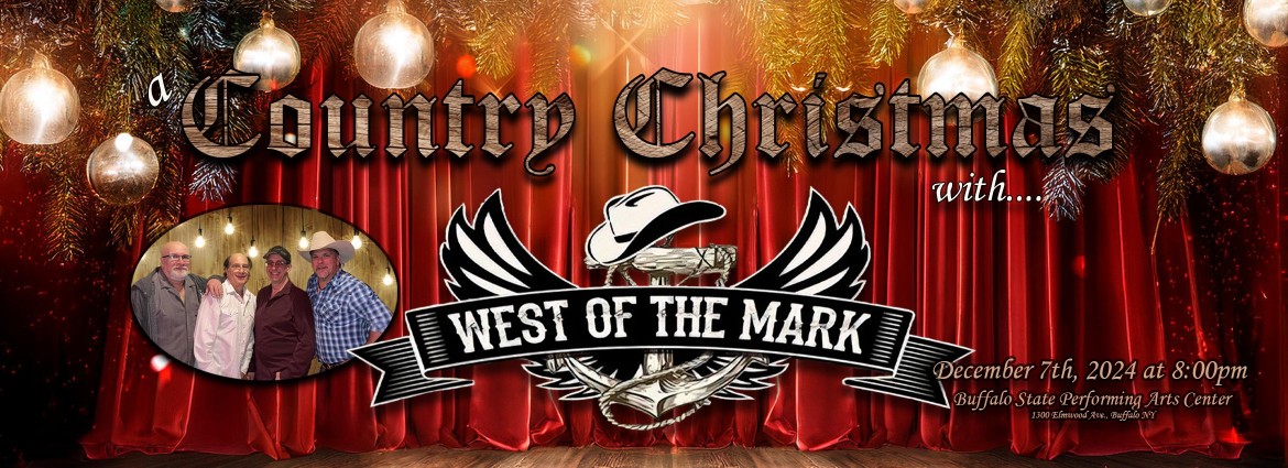 West of the Mark wings with cowboy hat banner