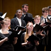 Members of the Buffalo State Choir singing